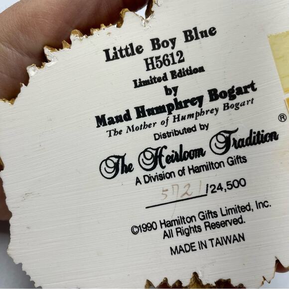 Hamilton Gifts Heirloom Edition Little Boy Blue Figurine Vintage Numbered 5721 - Picture 3 of 5
